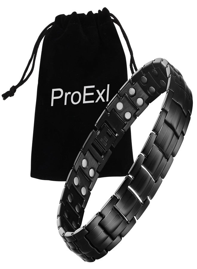 برو إي أكس أل سوار PROEXL® MAX المغناطيسي للرجال، تصميم بسيط، طول قابل للتعديل، مشبك فاخر (أسود) - Image 1